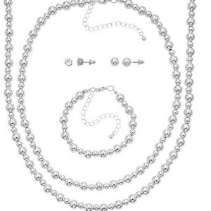 NWT 5 Piece Silver Jewelry Boxed Gift Mega Set